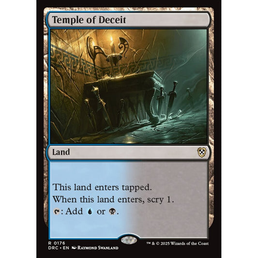 Temple of Deceit, 176, rare, Magic: The Gathering, Aetherdrift Commander