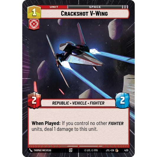 Crackshot V-Wing, C, JTL 420) Hyperspace, Star Wars Unlimited