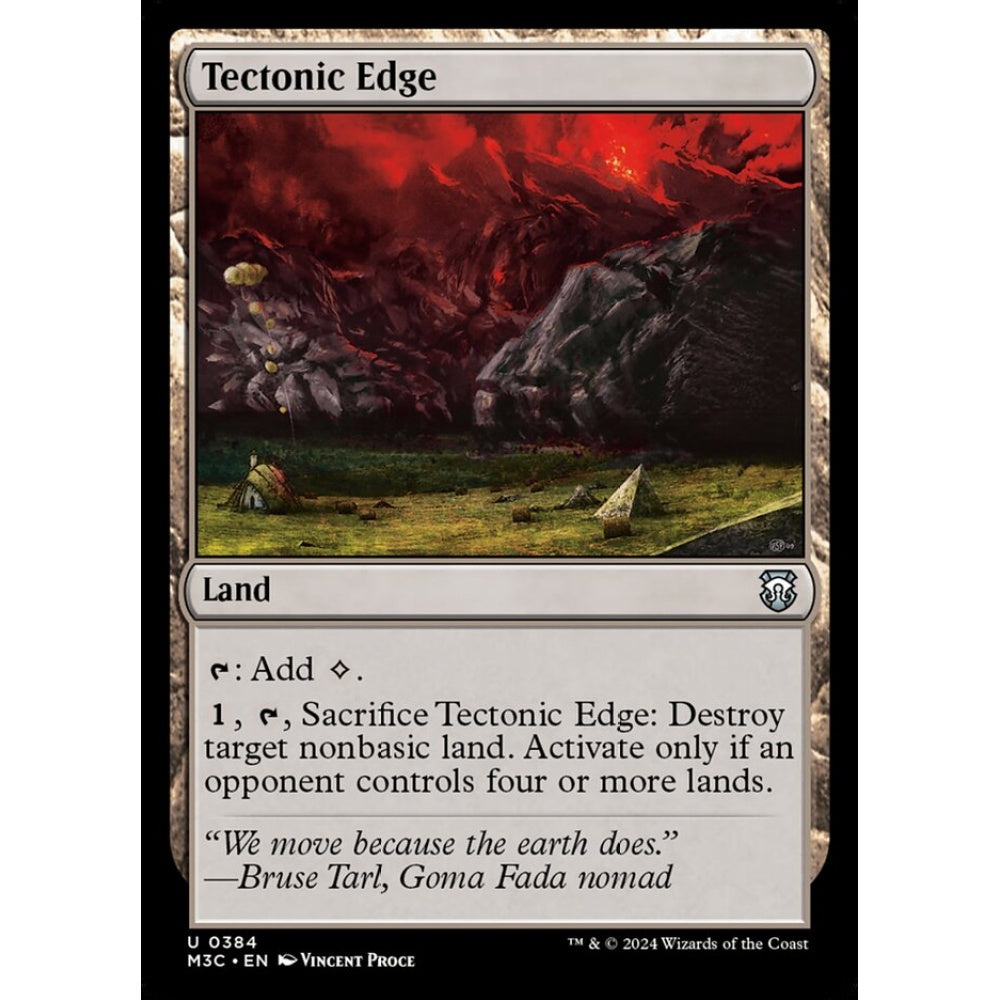 Tectonic Edge, 384, uncommon, Magic: The Gathering, Modern Horizons 3