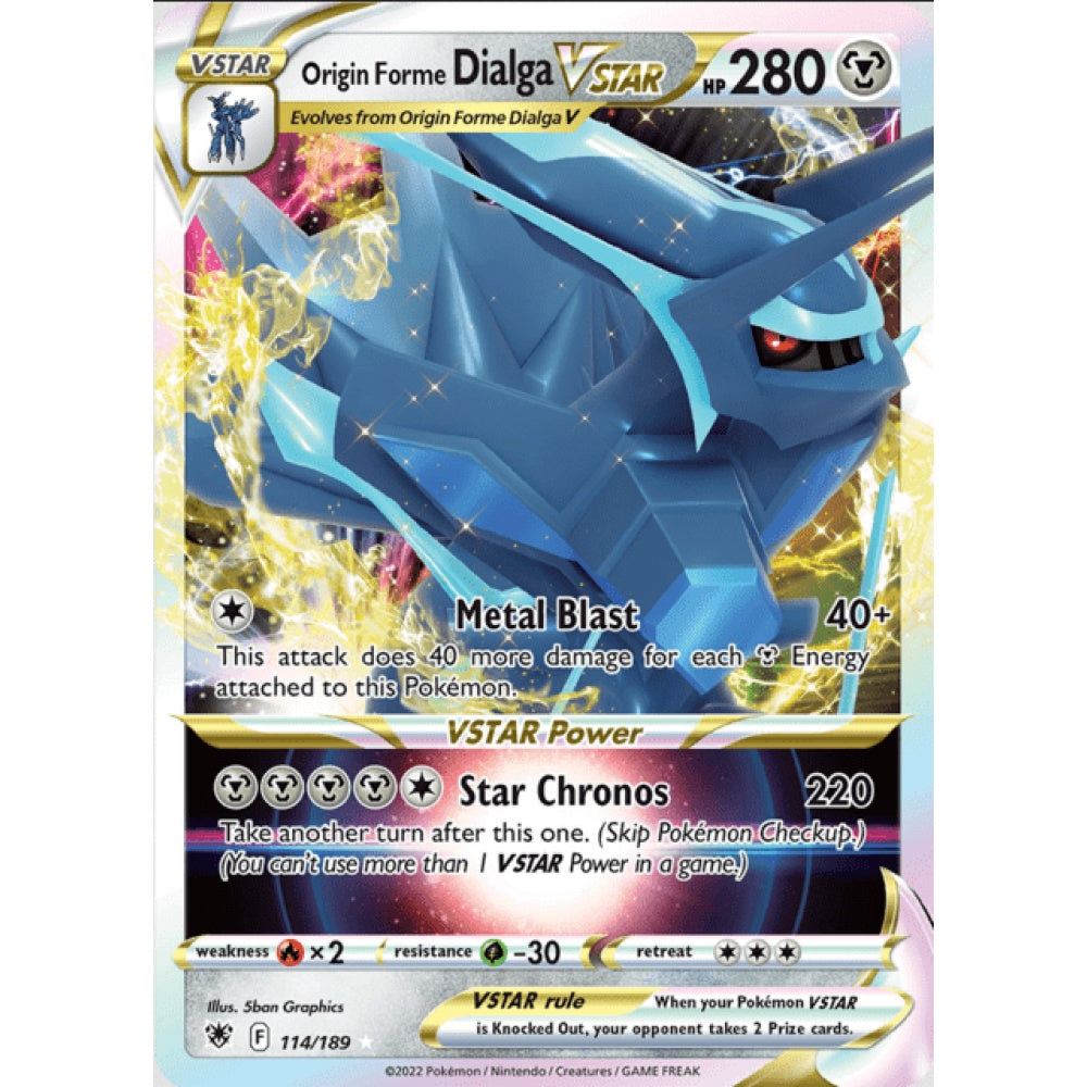 Origin Forme Dialga VSTAR Triple Rare 114/189 Pokemon Card Game Astral Radiance