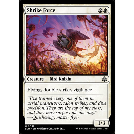 Shrike Force, 31, uncommon, Magic: The Gathering, Bloomburrow