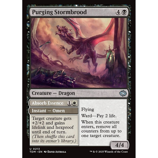 Purging Stormbrood // Absorb Essence uncommon 213 Magic the Gathering Tarkir: Dragonstorm