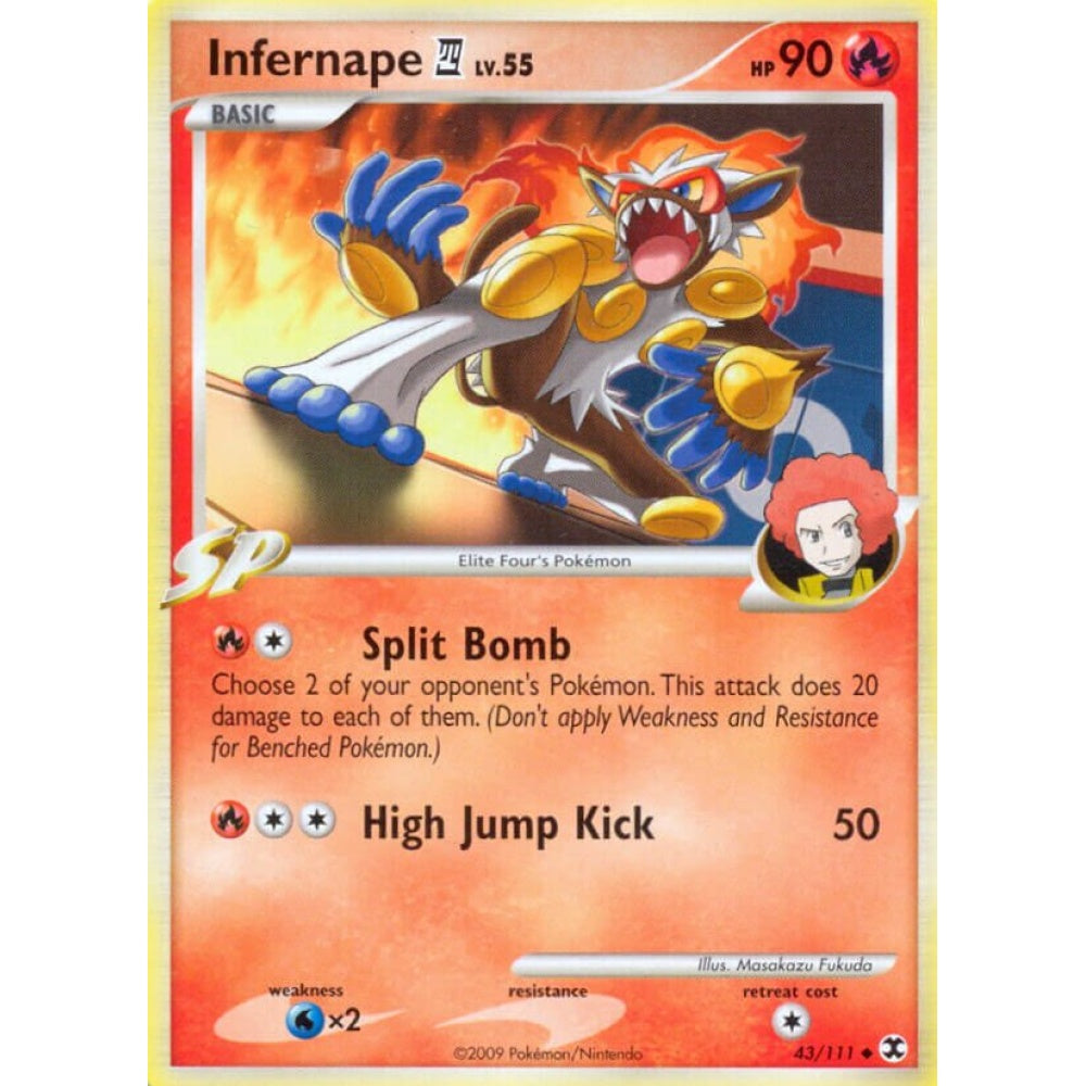 Infernape E4 Uncommon 43/111 Pokemon Card Game Rising Rivals