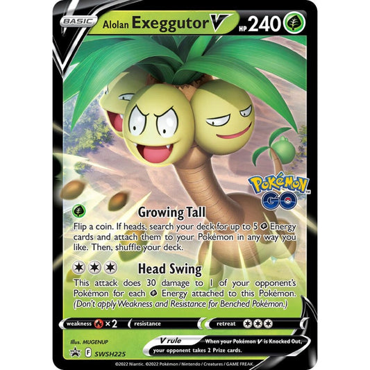 Alolan Exeggutor V Promo SWSH225 Pokemon Card Game Sword & Shield Promos