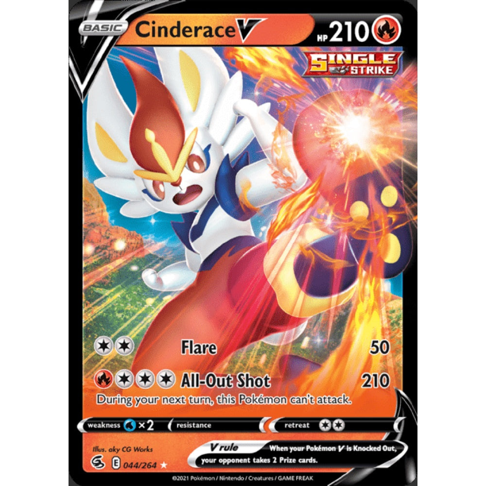 Cinderace V Double Rare 044/264 Pokemon Card Game Fusion Strike