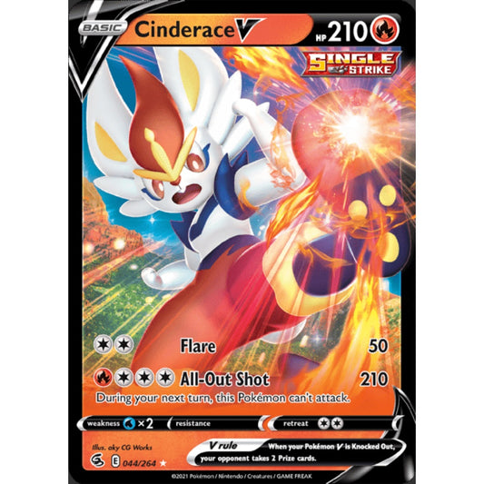 Cinderace V Double Rare 044/264 Pokemon Card Game Fusion Strike