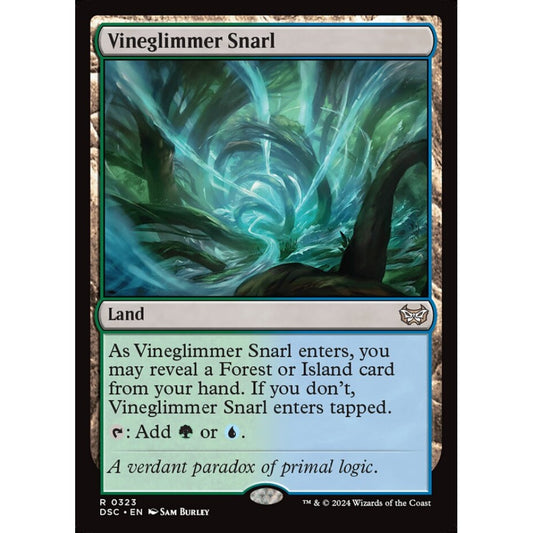 Vineglimmer Snarl, 323, rare, Magic: The Gathering, Duskmourn: House of Horror