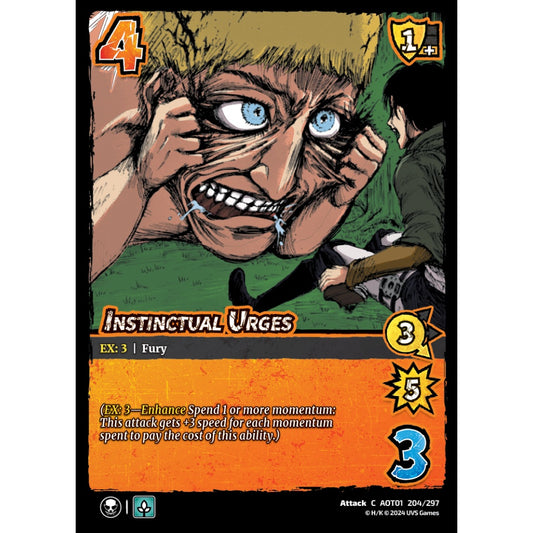 Instinctual Urges, 204/297, C, UniVersus, Attack on Titan: Battle for Humanity