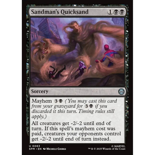 Sandman's Quicksand uncommon 63 Magic the Gathering Marvel's Spider-Man