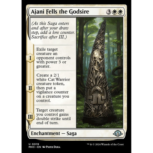 Ajani Fells the Godsire, 19, uncommon, Magic: The Gathering, Modern Horizons 3