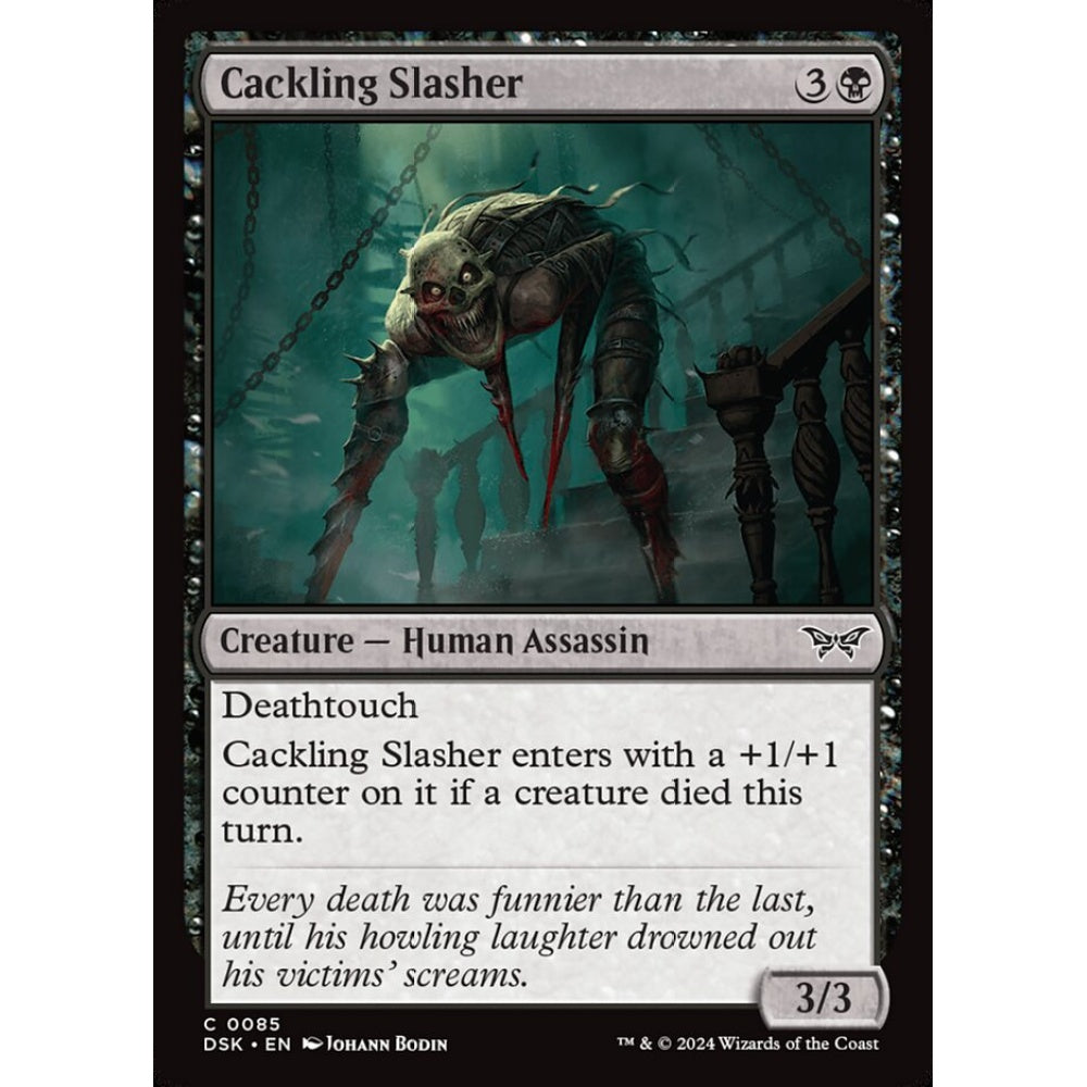 Cackling Slasher, 85, common, Magic: The Gathering, Duskmourn: House of Horror