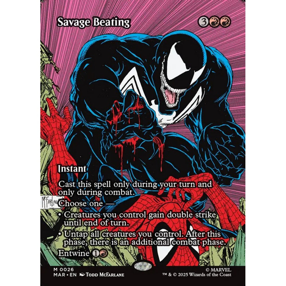 Savage Beating mythic 26 Magic the Gathering Marvel Universe