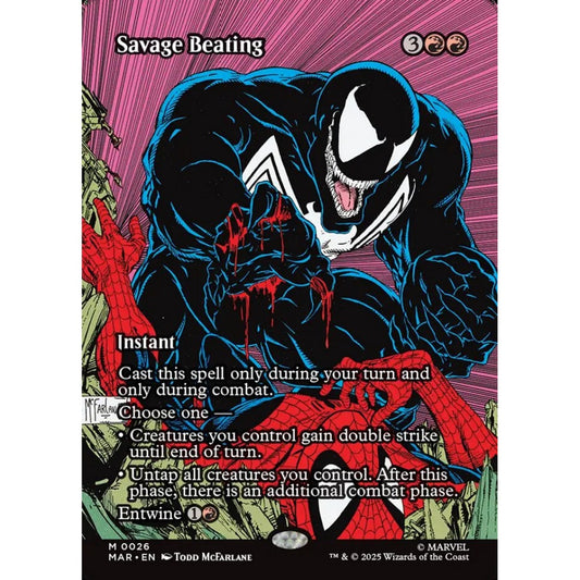Savage Beating mythic 26 Magic the Gathering Marvel Universe