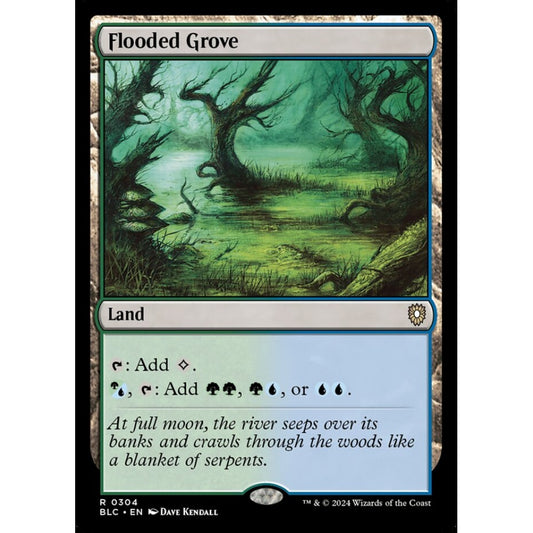 Flooded Grove, 304, rare, Magic: The Gathering, Bloomburrow