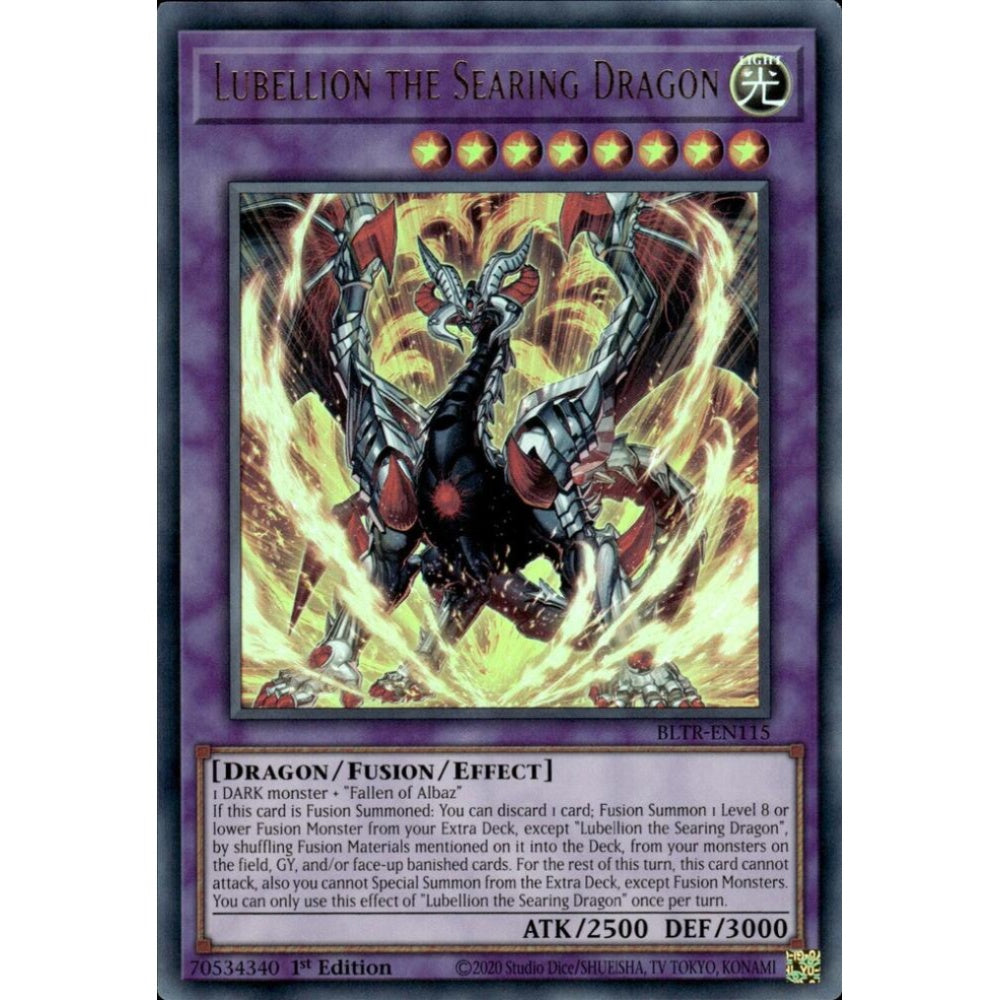 Lubellion the Searing Dragon BLTR-EN115 Ultra Yu-Gi-Oh Battles of Legend: Terminal Revenge