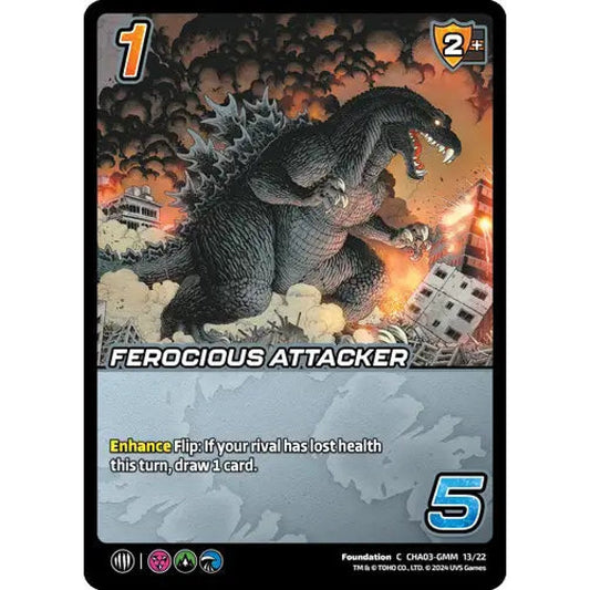Ferocious Attacker, 13/22, C, UniVersus, Challengers Godzilla & Mothra, King Ghidorah & Rodan