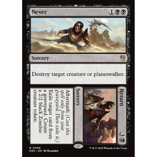 Never // Return, 96, rare, Magic: The Gathering, Aetherdrift Commander