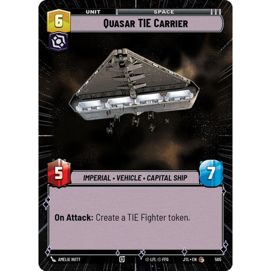 Quasar TIE Carrier, C, JTL 505) Hyperspace, Star Wars Unlimited