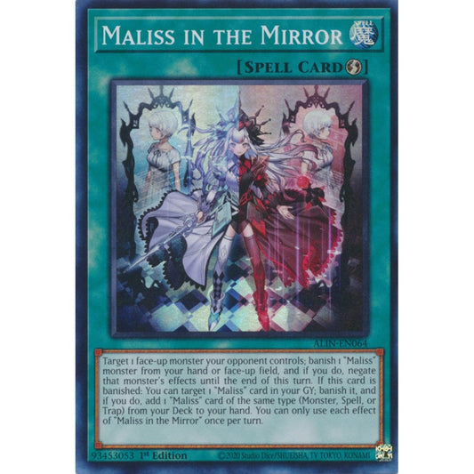 Maliss in the Mirror ALIN-EN064 Super Super Rare Yu-Gi-Oh Alliance Insight in Art