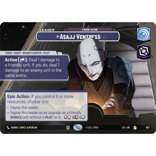 Asajj Ventress, R, JTL 997) Showcase, Star Wars Unlimited