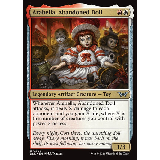 Arabella, Abandoned Doll, 208, uncommon, Magic: The Gathering, Duskmourn: House of Horror