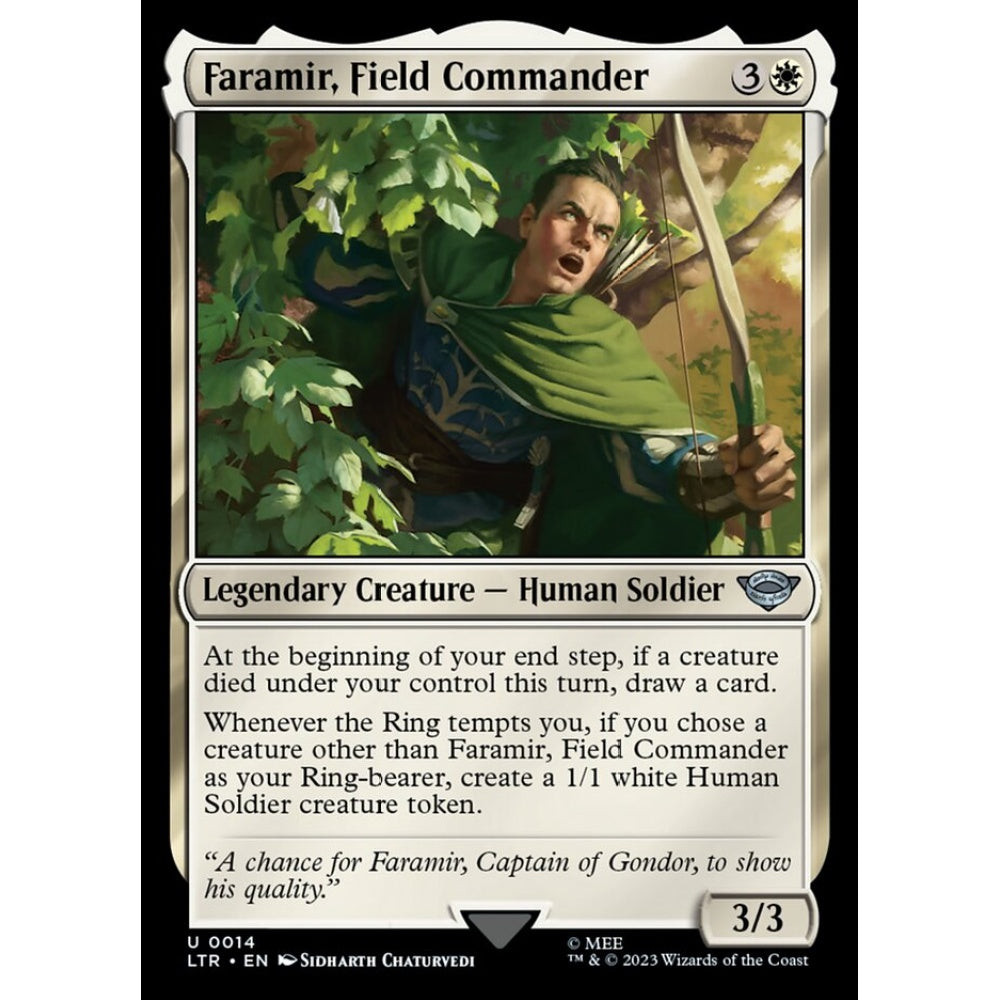 Faramir, Field Commander, uncommon, 14, Magic the Gathering, The Lord of the Rings: Tales of Middle-earth
