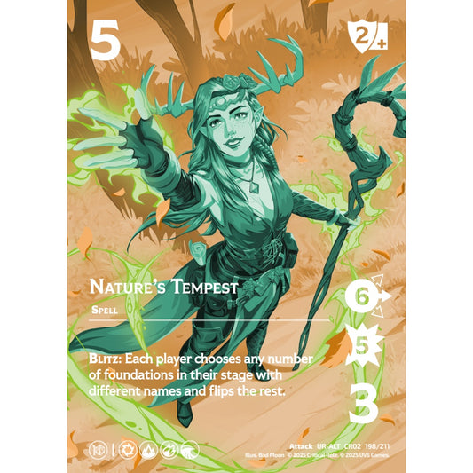 Nature's Tempest, 198/211, CR02, Universus, Critical Role: Heroes Of Exandria, Attack, UR-ALT