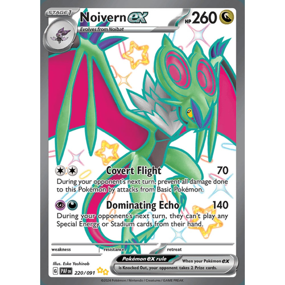 Noivern ex Shiny Ultra Rare 220/091 Pokemon Card Game Paldean Fates