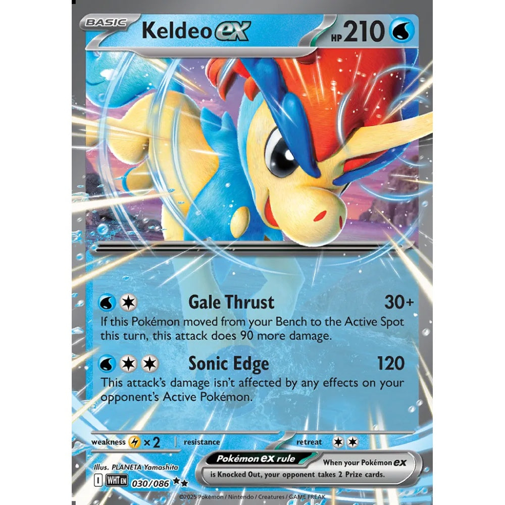 Keldeo ex Double Rare 030/086 Pokemon Card Game White Flare