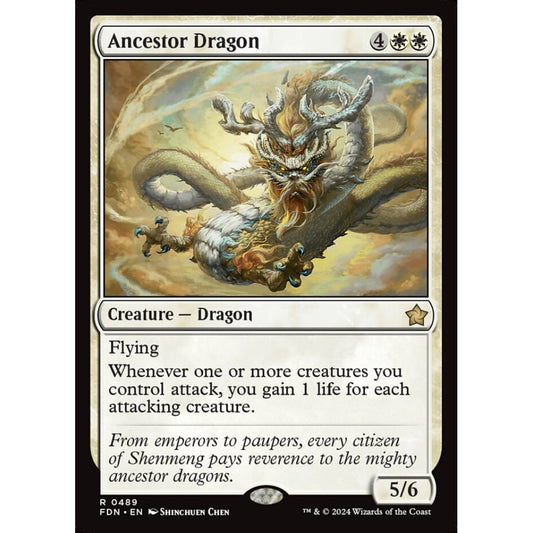 Ancestor Dragon, 489, rare, Magic: The Gathering, Foundations