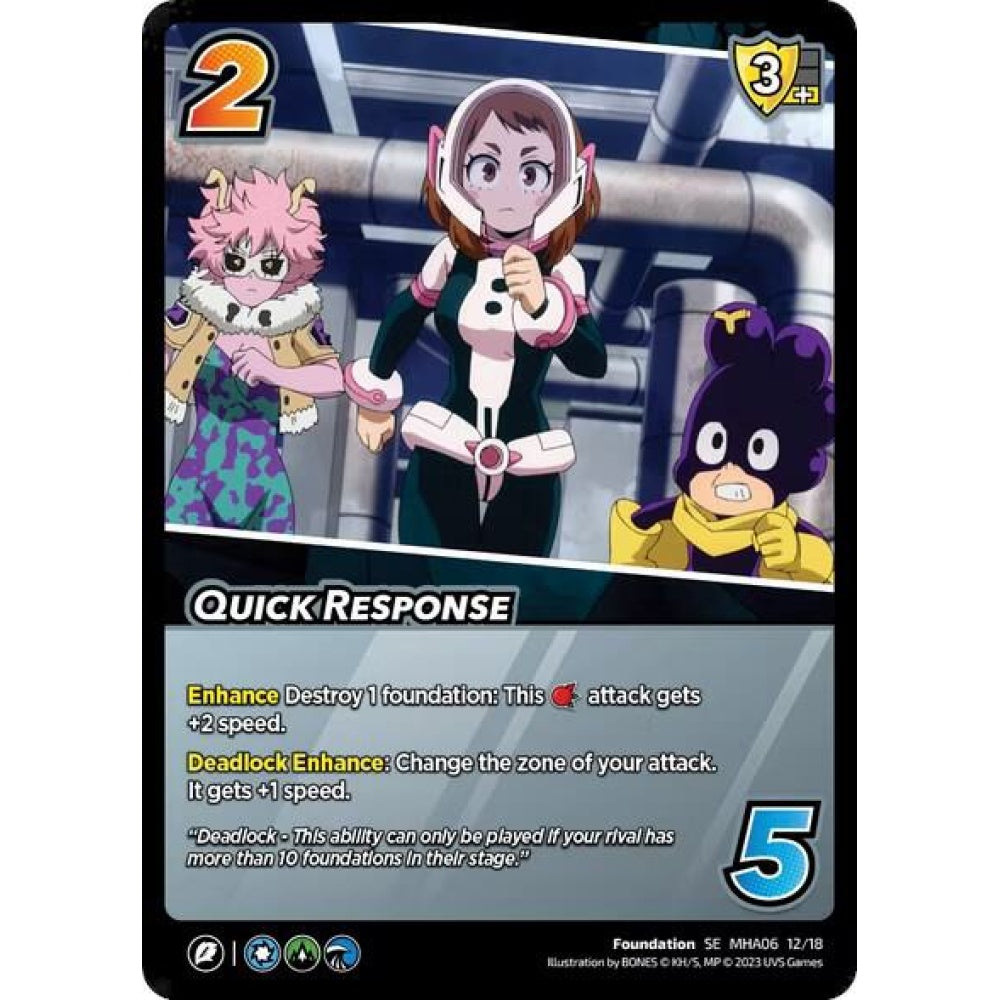 Quick Response, 12/18, MHA06, Universus, MHA06 Jet Burn, nan