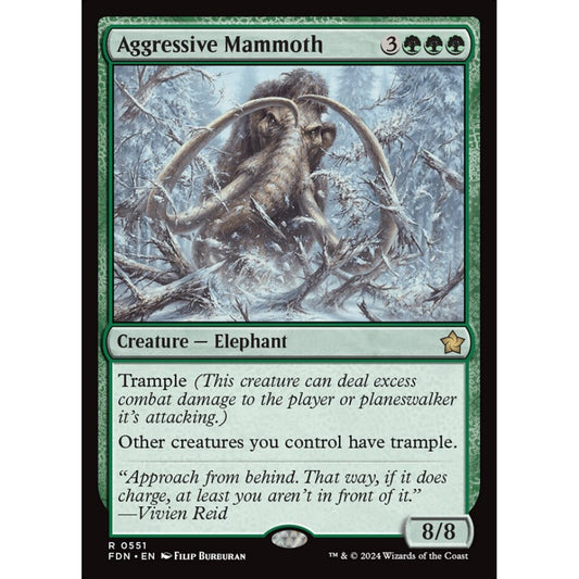 Aggressive Mammoth, 551, rare, Magic: The Gathering, Foundations