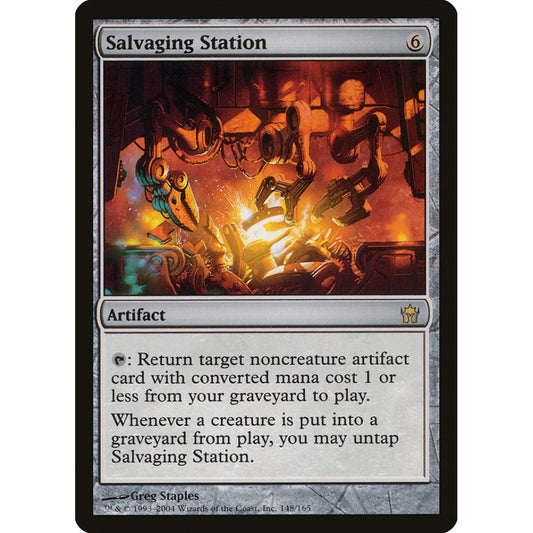 Salvaging Station rare 148 Magic the Gathering Fifth Dawn