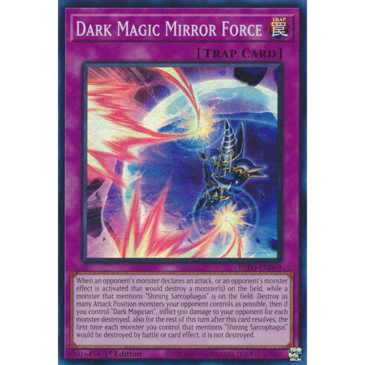 Dark Magic Mirror Force INFO-EN069 Super Super Rare Yu-Gi-Oh The Infinite Forbidden in Art