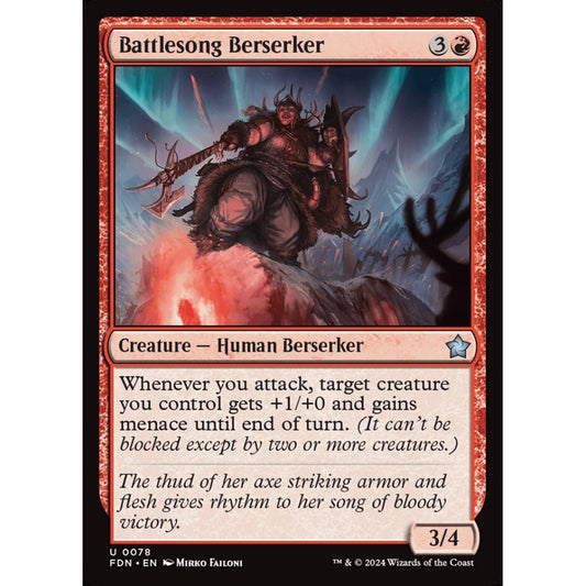 Battlesong Berserker, 78, uncommon, Magic: The Gathering, Foundations