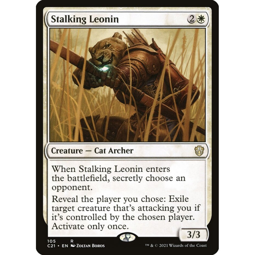 Stalking Leonin rare 105 Magic the Gathering Commander 2021