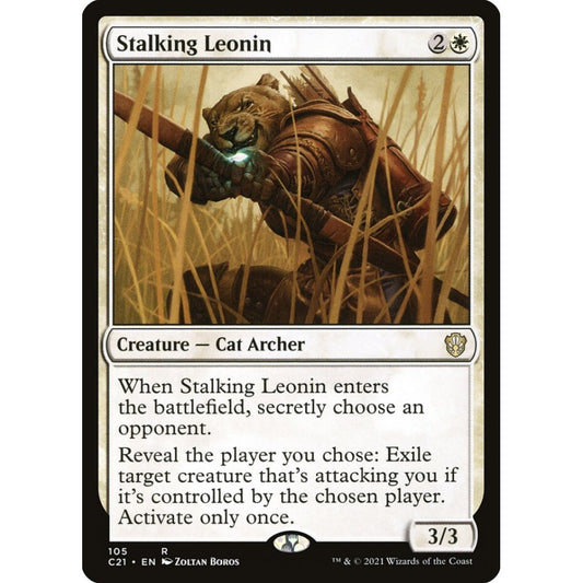 Stalking Leonin rare 105 Magic the Gathering Commander 2021