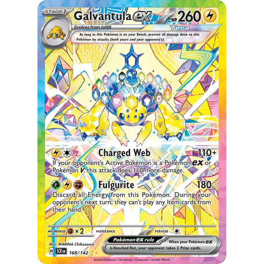 Galvantula ex Special Illustration Rare 168/142 Pokemon Card Game Stellar Crown