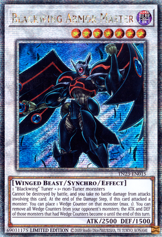 Blackwing Armor Master TN23-EN015 QCR Quarter Century Secret Rare Yu-Gi-Oh 25th Anniversary Tin: Dueling Heroes in Art