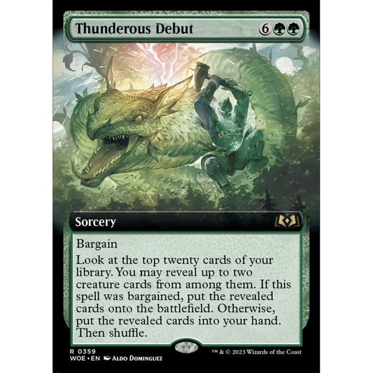 Thunderous Debut, rare, 359, Magic the Gathering, Wilds of Eldraine