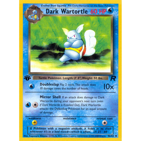 Dark Wartortle Uncommon 46/82 Pokemon Card Game Team Rocket