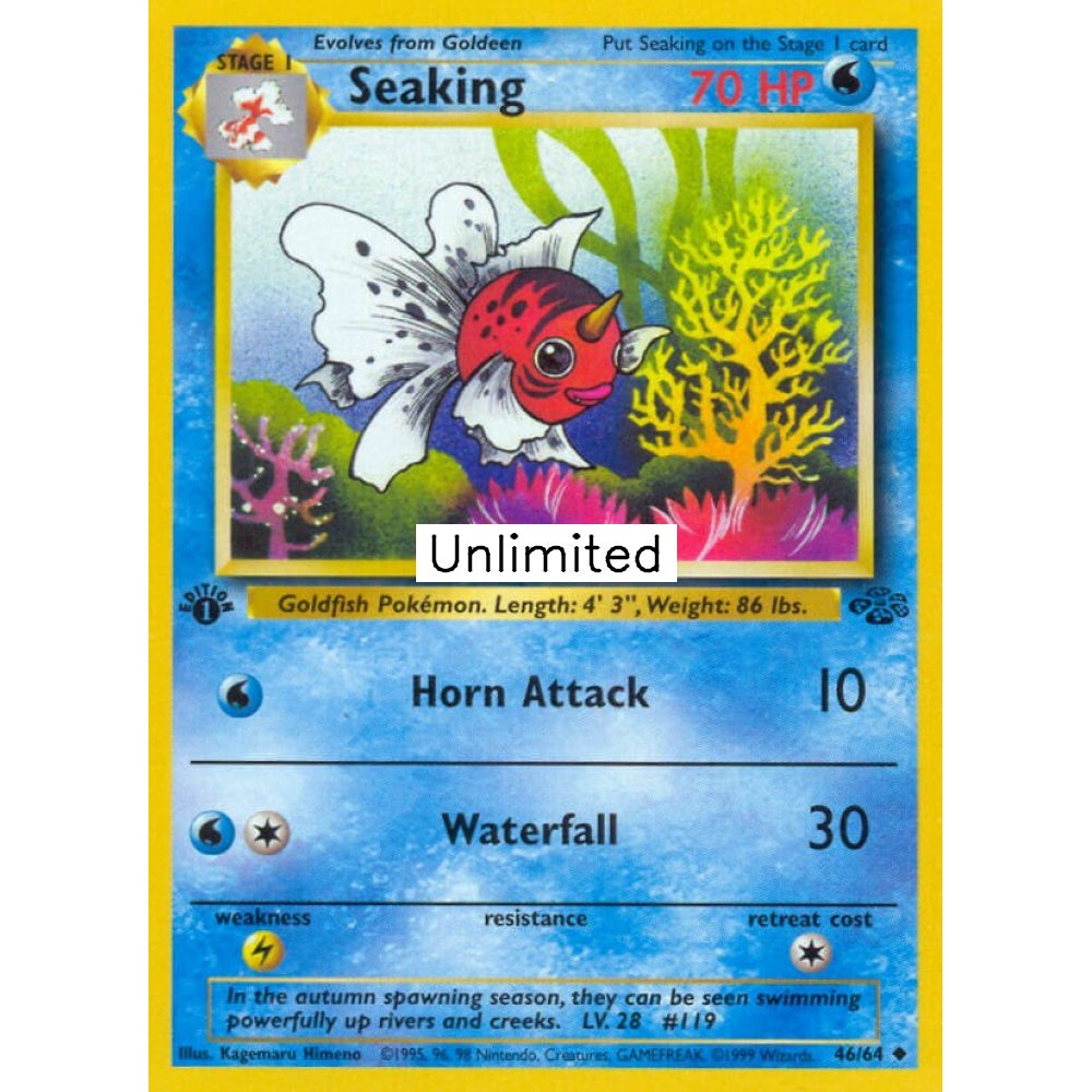 Seaking Uncommon 46/64 Pokemon Card Game Jungle