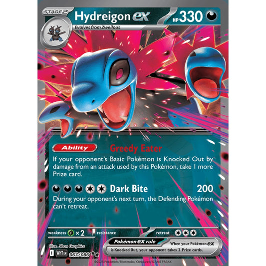 Hydreigon ex Double Rare 67/086 Pokemon Card Game White Flare