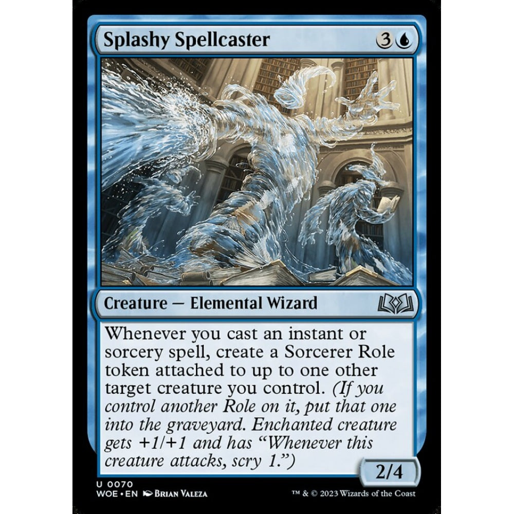 Splashy Spellcaster, uncommon, 70, Magic the Gathering, Wilds of Eldraine