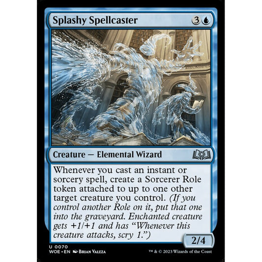 Splashy Spellcaster, uncommon, 70, Magic the Gathering, Wilds of Eldraine