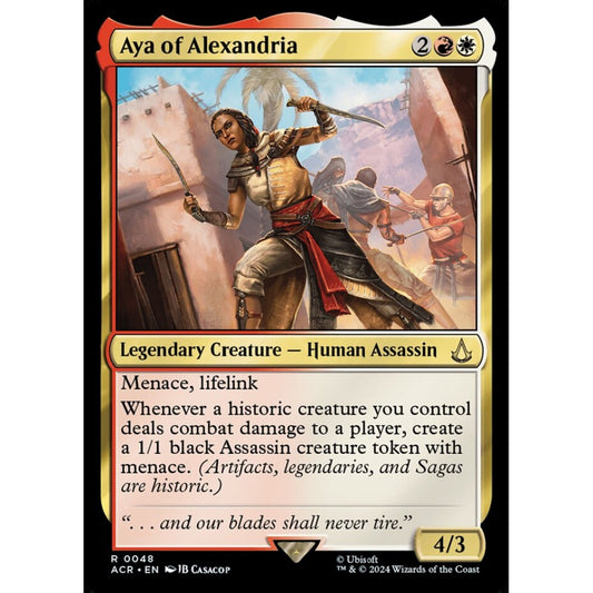Aya of Alexandria rare 48 Magic the Gathering Assassin's Creed