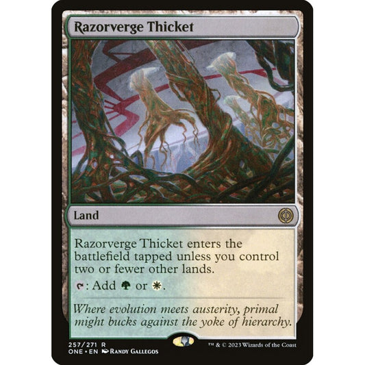 Razorverge Thicket, rare, 257, Magic the Gathering, Phyrexia: All Will Be One