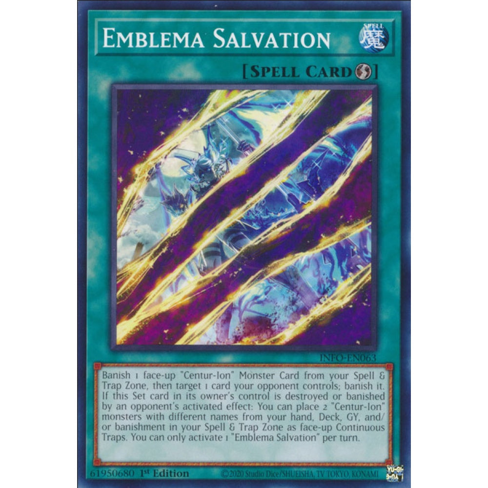 Emblema Salvation, INFO-EN063, Common, Yu-Gi-Oh!, The Infinite Forbidden