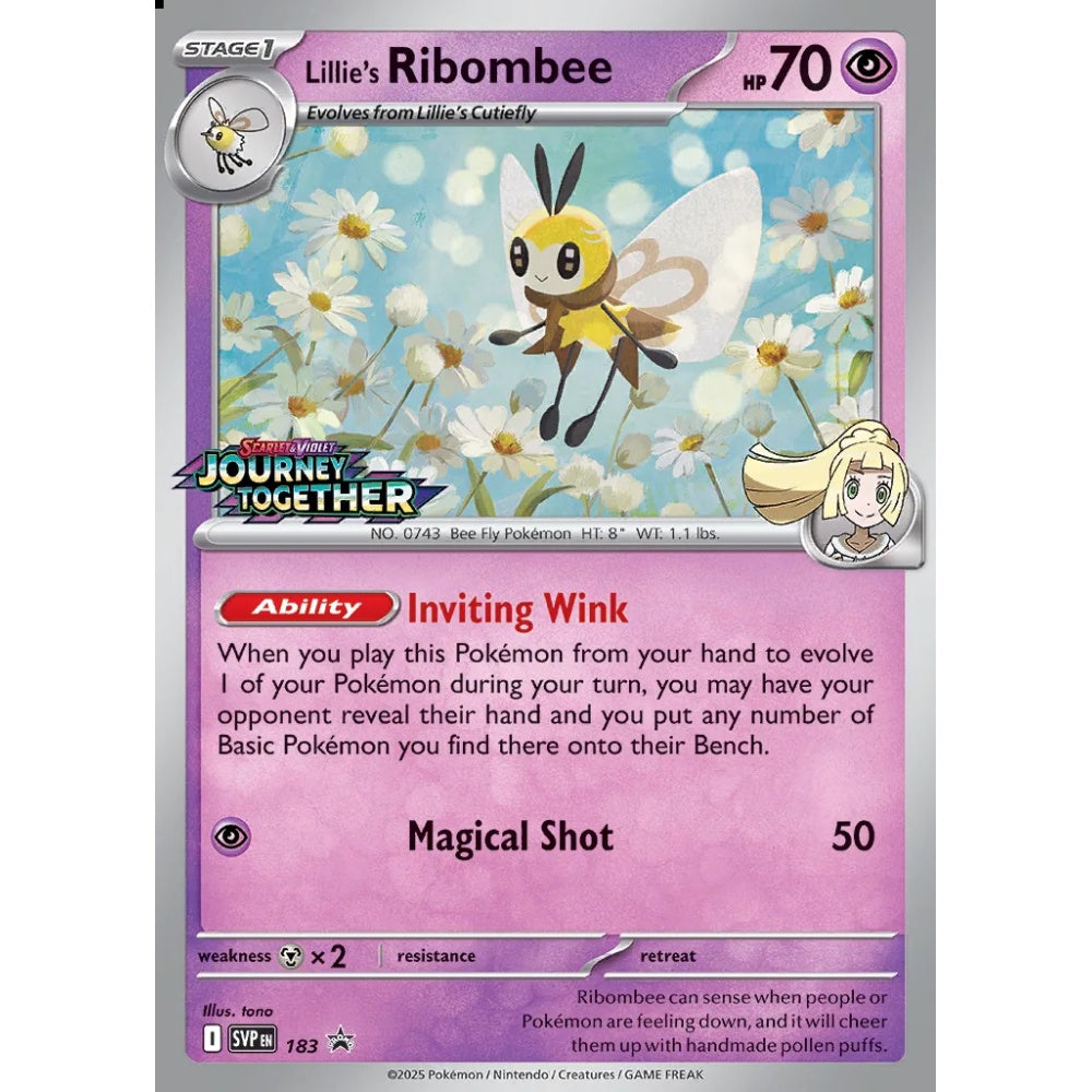 Lillie's Ribombee Promo 183 Pokemon Card Game Scarlet & Violet Promos