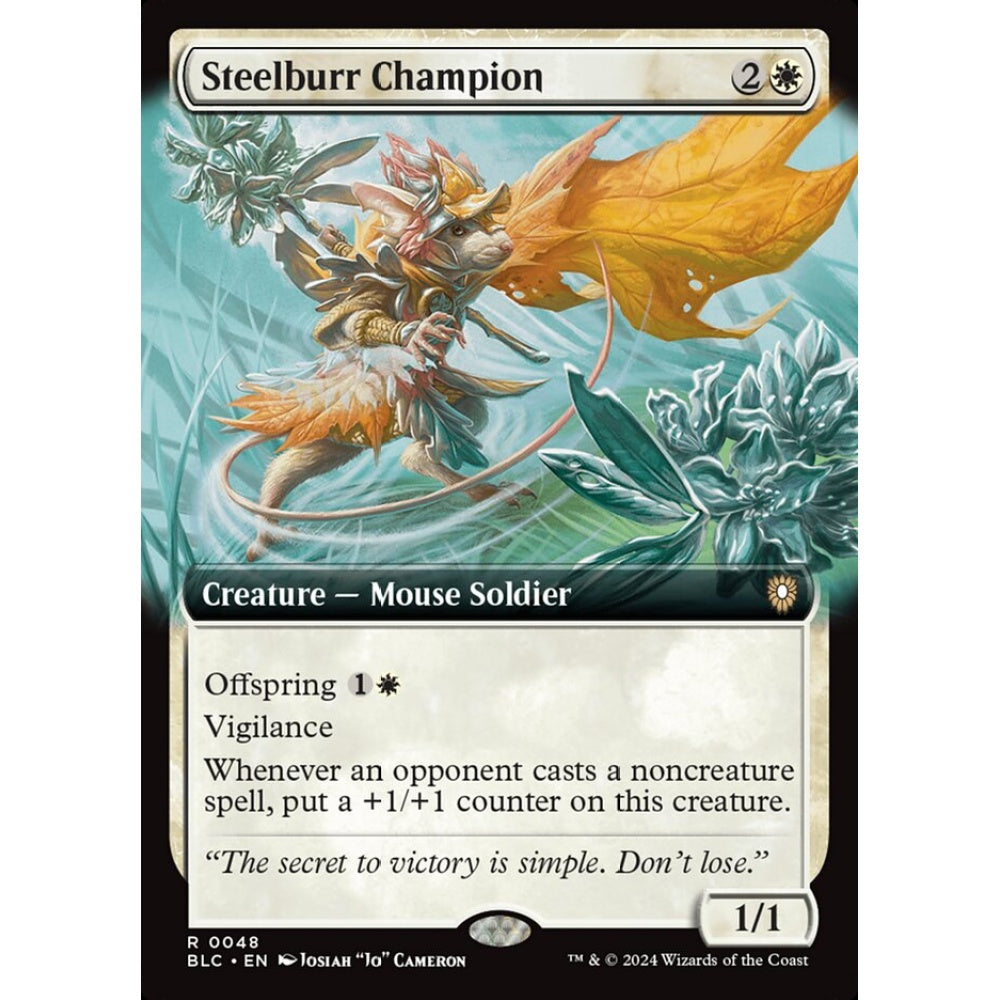 Steelburr Champion, 48, rare, Magic: The Gathering, Bloomburrow Commander